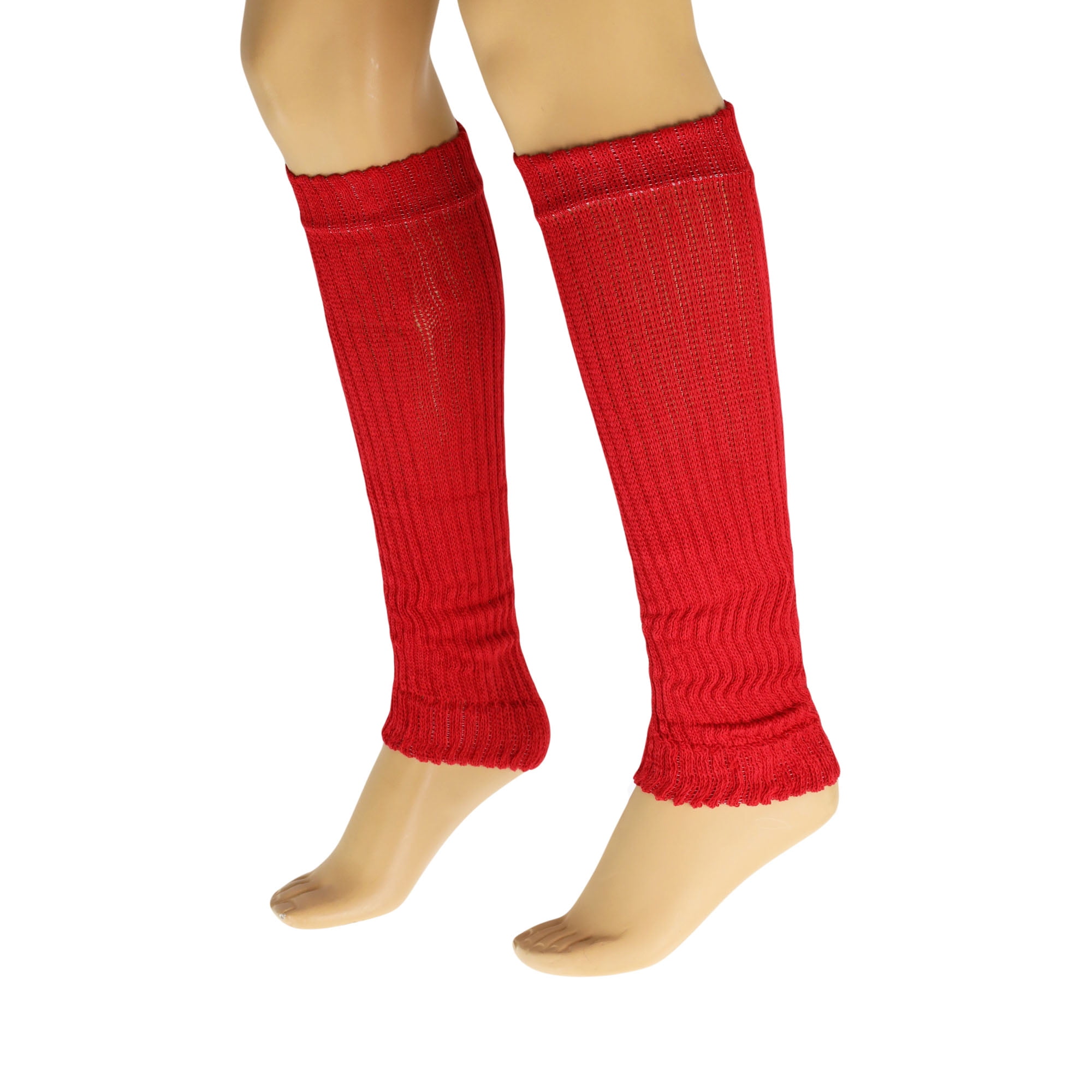 Cotton Leg Warmers for Women Red 1 Pair Knitted Retro - Walmart