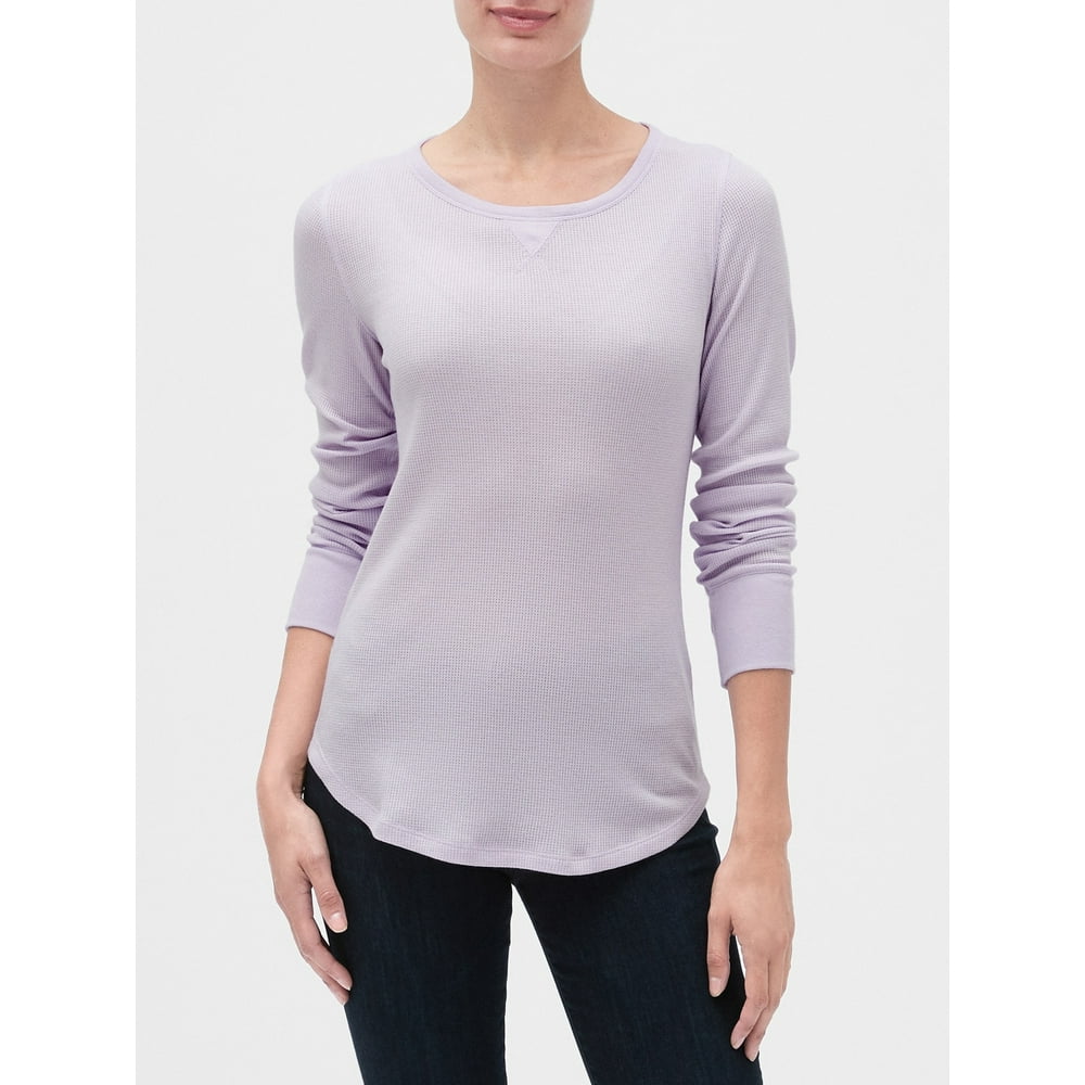 Gap GAP WOMEN'S TOP SHIRT BLOUSE THERMAL CREWNECK LONG SLEEVE SZ