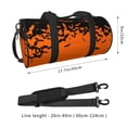 thumbnail image 2 of Fotbe Halloween With Black Bats Bolsa Deportiva de Lona Plegable con Estampado, Bolsa de Gimnasio con Bolsillo Seco/Húmedo, Bolsa de Viaje Ultraligera de Gran Capacidad, 2 of 6