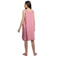thumbnail image 4 of Moomaya Solid Sleeveless Nightdress For Ladies Button Placket Nightwear, 4 of 6