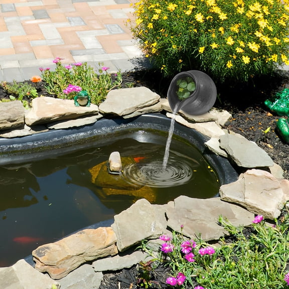 Landscape Waterfall Jar Ceramic Circulating Fountain Decor for Outdoor Garden Courtyard Fountain Jar Decorative Water Feature