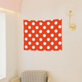 thumbnail image 3 of Kdxio Orange And White Polka Dot1 Wall Hanging Tapestries Banner For Bedroom College Dorm Home Living Room Party Decor 29X37 In, 3 of 8