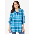 thumbnail image 2 of Woman Within Plus Size Flannel Tunic With Layered Look, 2 of 6