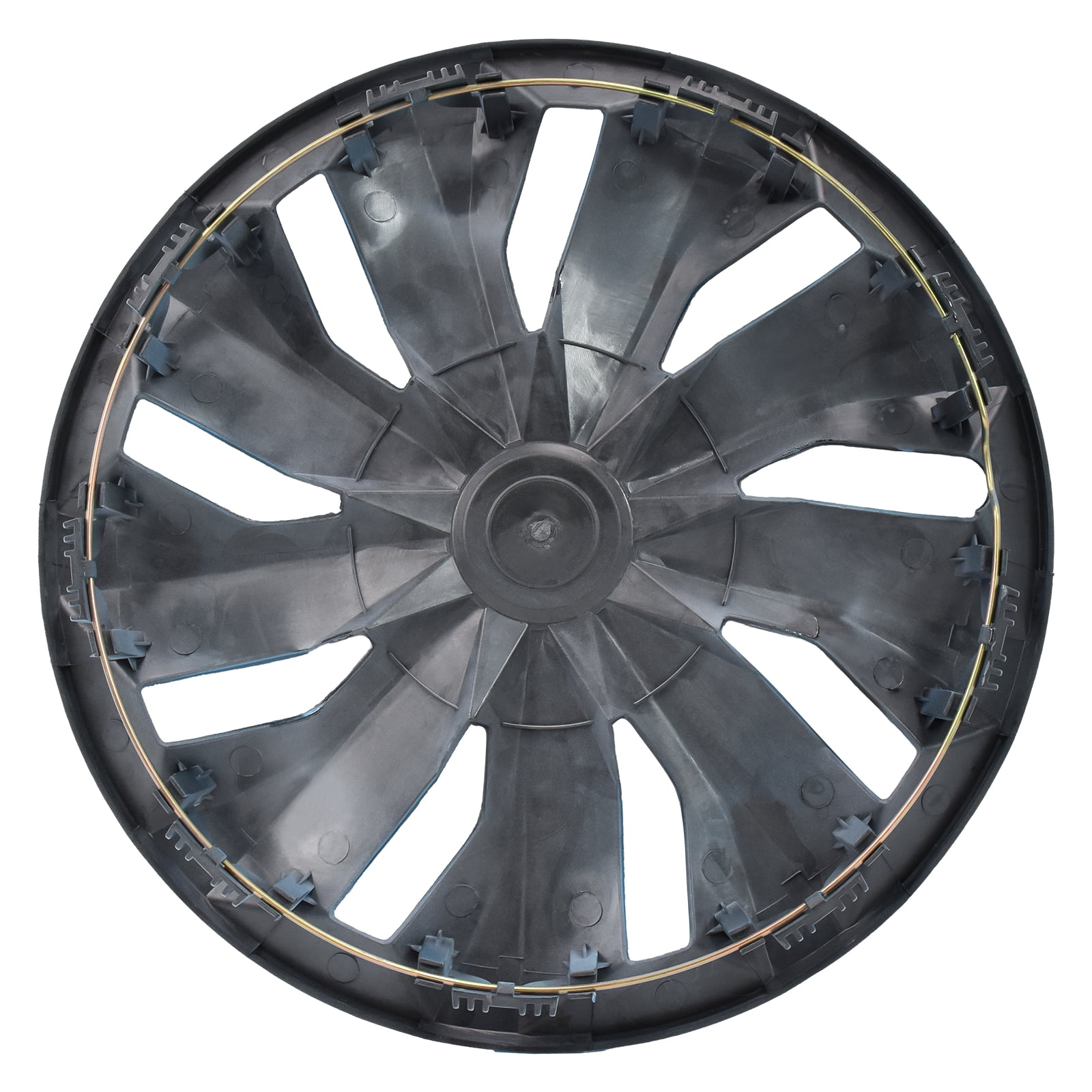 Hex Autoparts 16" Hub Caps set of 4 fits R16 Tire & Steel Full Rim, Universal 4 Pack 16 inch Snap On Full Hub Cap Wheel Covers Black & Blue A-Type