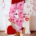 thumbnail image 2 of Yuncity Valentines Leggings Women Cute Holidays Love Heart Print Funny Graphic High Waist Tights Yoga Pants For Workout Running Athletic Women's Leggings S-Xxl Pink, 2 of 4