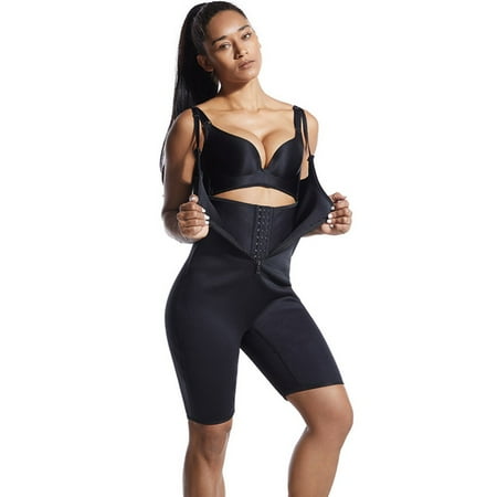

CLEAN Sweating Bodysuits Sweat Neoprene Suit Waist Trainer Bodysuit with Adjustable Straps for Weight Loss Corsets