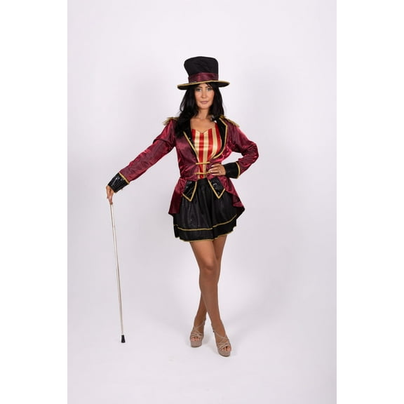 Morph Dazzling Ringmaster Costume Women Halloween Costume For Women Black XX-Large