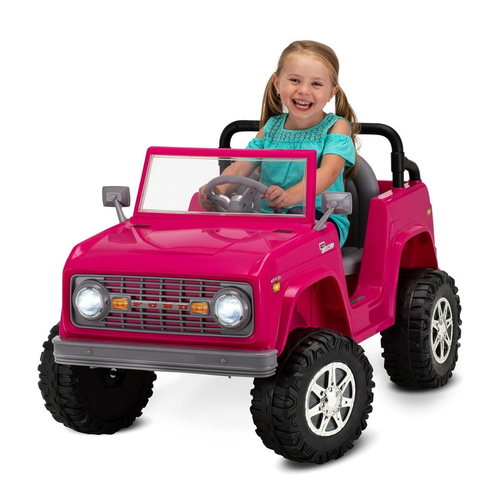 Ford Classic Bronco, 6Volt RideOn Toy by Kid Trax, ages 3 to 5, pink