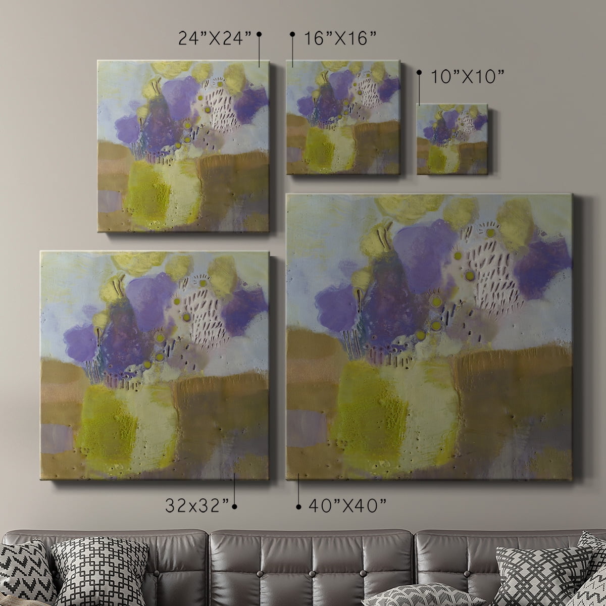 Wexford Home Blume III-Premium Gallery Wrapped Canvas, 24" x 24" - Ready to Hang