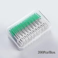 thumbnail image 1 of 200pcs Interdental Brushes Sticks Picks Blue Dental Floss Teeth Tooth Toothpick, 1 of 3