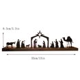 thumbnail image 3 of yievot Nativity Scene Nativity Sets For Christmas Indoor Black Metal Nativity Set With Wood Base People Nativity Set Tree Nativity For Christmas Table Decoration, 3 of 5
