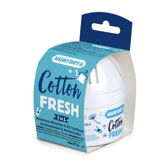 HUMYDRY Mini Moisture Absorber for Bathrooms & Closets, Air Freshener, Fresh Cotton 2.6 oz