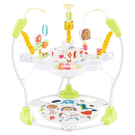 Costway Baby Stationary Activity Center Infant Jumper with Removable Foot Pad Yellow