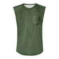 thumbnail image 2 of IYYVV Men's Big and Tall Sleeveless Tank Tops Casual Summer Shirts Muscle Gym Workout Tees with Pocket Army Green M, 2 of 4