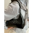 thumbnail image 5 of LAVA Women's Hobo Shoulder Bags Top Handle Handbag Zipper Purses Crescent Underarm Bag (Black), 5 of 9