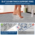 thumbnail image 6 of Tzou 50-Pack 12"x12" Interlocking Drainage Tiles - Non-Slip PVC Floor Mats w/Holes for Pool Decks, Bathrooms, Kitchens | Modular Splicing Design, Fast-Draining (Grey/Black), 6 of 8