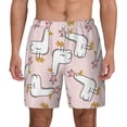 thumbnail image 3 of Uemuo Goose Queen Pattern Mens Swim Trunks Quick Dry Board Shorts with Mesh Lining, Stretch Beach Shorts Quick Dry No-Chafing Board Shorts-Small, 3 of 9
