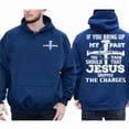 thumbnail image 2 of If You Bring Up My Past Jesus Dropped the Charges Hoodie, 2-Sided Christian Graphic, Faith Quote Pullover, Unisex Casual Fleece Hoodie Gift, 2 of 6