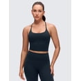 thumbnail image 3 of CRZ YOGA Butterluxe Padded Yoga Longline Sports Bras for Women Twist Cross Back Crop Tops, 3 of 6
