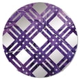 thumbnail image 2 of Designart "Foliage with Minimalist Violet Veins I" Leaves Plaid Round Wall Mirror - Floral Oval Printed Decorative Mirror - Multiple Color Options, 2 of 5