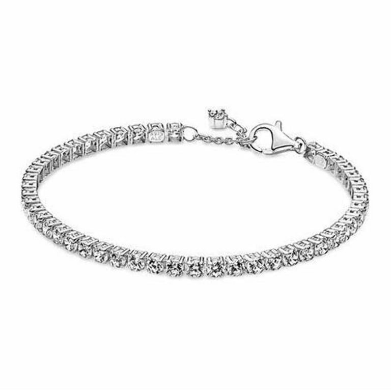 Pandora Sparkling Tennis Bracelet 591469C01-18 - Sterling Silver, Cubic Zirconia, 18cm