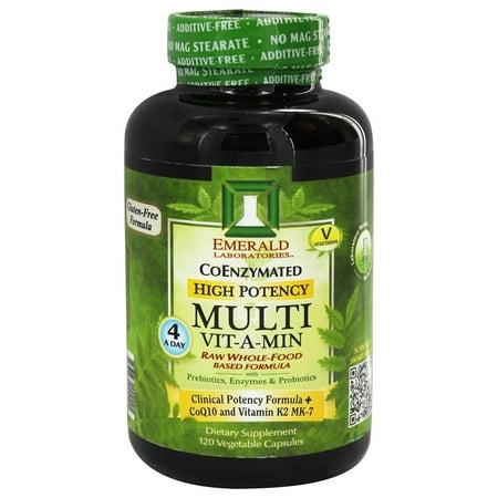Formula 120 Vegetarian Capsules Emerald Labs - Multi Vit-A-Min Raw Whole-Food Based Formula - 120 Vegetarian Capsules ()
