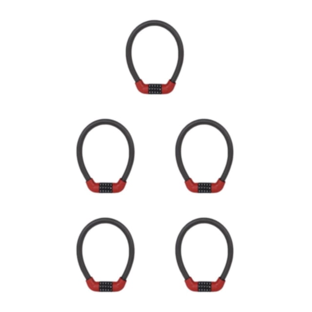 relayinert Bike Lock Universal Anti-theft Thickened Locks Combination Code Padlock Long/Red 5Set