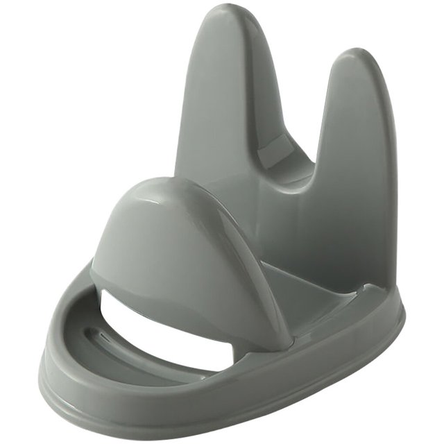 Toystoory Estante de almacenamiento para tapa de olla, estante de cubierta de cocina antideslizante de plástico, colgador de pared de cocina en gris