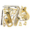 thumbnail image 2 of DDI 1906677 Instruments de Musique en Feuille d'Or Boîte de 12, 2 of 2