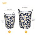 thumbnail image 3 of Fotbe Daisy Floral Cesto de Ropa con Asas, Cesto Impermeable de Gran Capacidad, Bolsa de Lavado para Dormitorio, Cesto de Ropa con Ruedas y Asas-Medium, 3 of 6