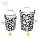 thumbnail image 3 of Fotbe Daisy Floral Cesto de Ropa con Asas, Cesto Impermeable de Gran Capacidad, Bolsa de Lavado para Dormitorio, Cesto de Ropa con Ruedas y Asas-Small, 3 of 6