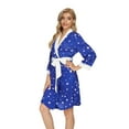 thumbnail image 2 of MintLimit Women's Soft Robes Long Bath Robes Sleepwear Casual Ladies Loungewear Blue S, 2 of 3