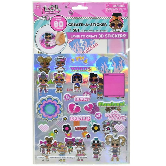 LOL Create A Sticker in polybag-6 pack