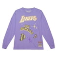 thumbnail image 2 of Men's Mitchell & Ness Lavender Los Angeles Lakers  Hardwood Classics Sidewalk Sketch Long Sleeve T-Shirt, 2 of 3