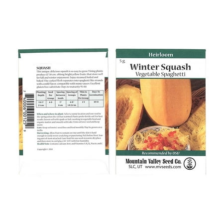 Vegetable Spaghetti Winter Squash Garden Seeds - 5 g Packet - Heirloom, Non-GMO - Vegetable Gardening (Best Winter Garden Vegetables)