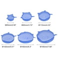 thumbnail image 2 of Unique Bargains Couvercles Extensibles en Silicone, 2 Ensembles - Couvercles de Bols Réutilisables et Durables, Couvercles en Silicone pour Bols et Couvercles Alimentaires (Bleu), 2 of 6
