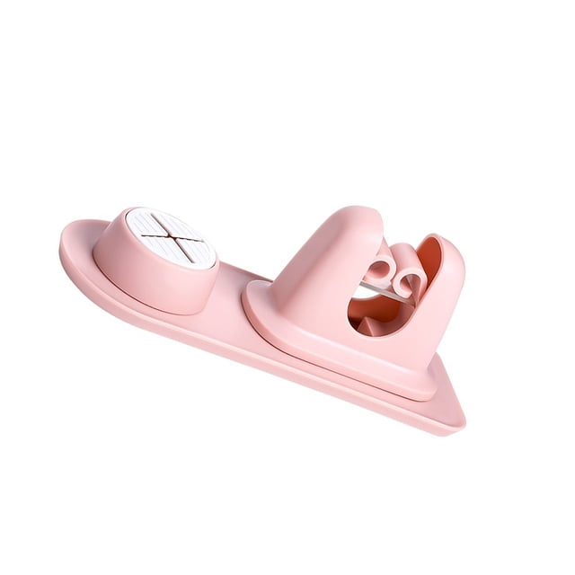 Naiovety Mopas sin perforaciones montadas en la pared 2 en 1, gancho colgante para tubería, estante de almacenamiento multiusos, Clip a prueba de Accesorios de baño Rosado Naiovety HA065072-01B