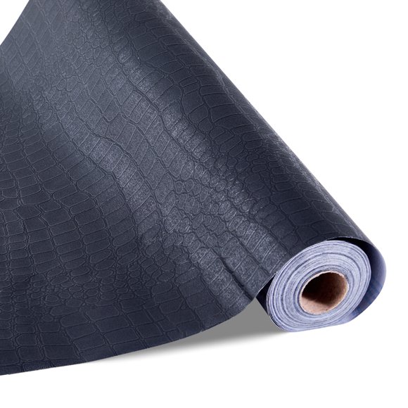 VEVOR Peel and Stick Wallpaper, 15.7 x 393.7 inch Contact Paper Black Cracked Texture Waterpoof Self Adhesive, Easy to Clean & Peel Wall Decorative Vinyl Roll for Bedroom Kitchen Bathroom Office