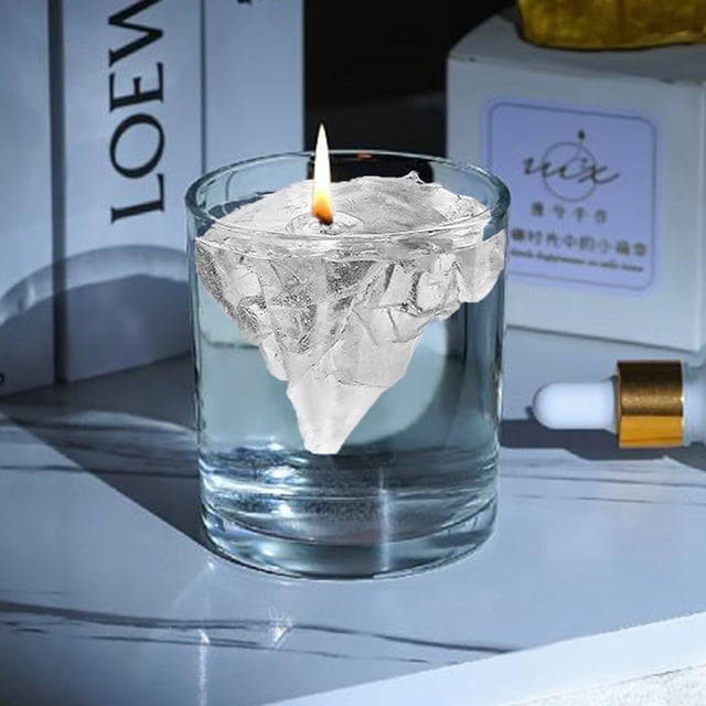 Vela de aromaterapia Xihbxyly con forma de iceberg flotante decoración para el hogar