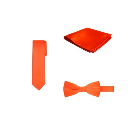 Pocket Square Handmade Tie - Jacob Alexander Regular Necktie Bowtie Pocket Square Matching 3 pc Set