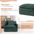 thumbnail image 6 of Dinosisco Oversized Lounge Chair with Ottoman, Cloud Accent Armchair for Living Room, Green Chenille, 6 of 9