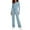 C-Light Blue, variant on 2025 Women's Trousers Suit Women's Fall Two Piece Women Dress Pants Outfits Track Suits Long Snow Pants Womens Bib Overalls Sleeve Crop Tops Tee Dressy Pant Suits for A Wedding