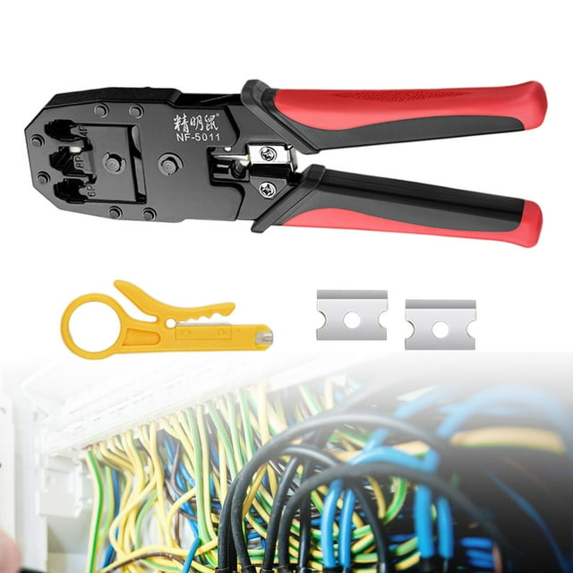 Alicates para cables de red Perfecl herramienta de crimpado rojo 4p6p8p