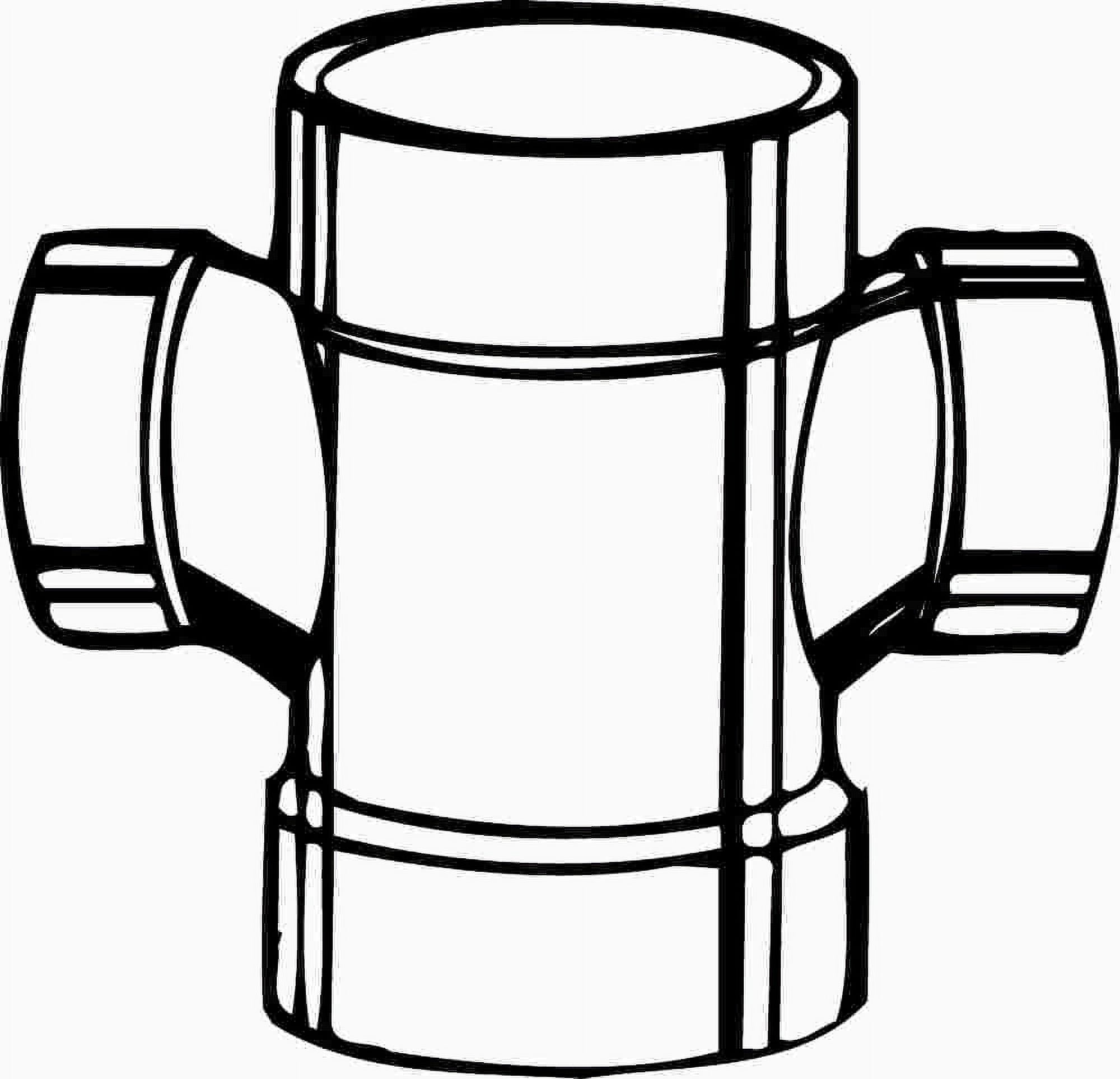 NIBCO Fig 5835 4-Inch ABS DWV Double Sanitary Tee Hub – Solvent Weld For Drain, Waste & Vent Systems