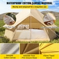 VEVOR Canvas Tent 4 Seasons Breathable 100 Cotton Canvas Yurt Tent w
