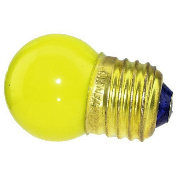 Novelty Light, 7.5-S11 Commerical Grade S11 Ceramic Replacement Bulbs, E26 Medium Base, 7 Watt, 25 Pack (Yellow)…