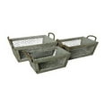thumbnail image 1 of Cheungs FP-4187-3WT Set Of 3 Wooden Tapered Crates With Wire Sides And Rope Handles, 1 of 1