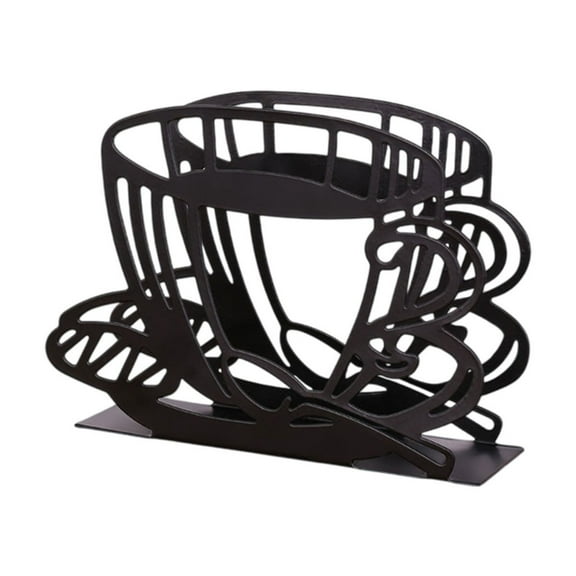 Modern Iron Paper Towel Holder with Hollow Design, Durable and Lightweight Kitchen and Living Room Storage Rack, No Assembly Needed, Elegant Home Decor Solution