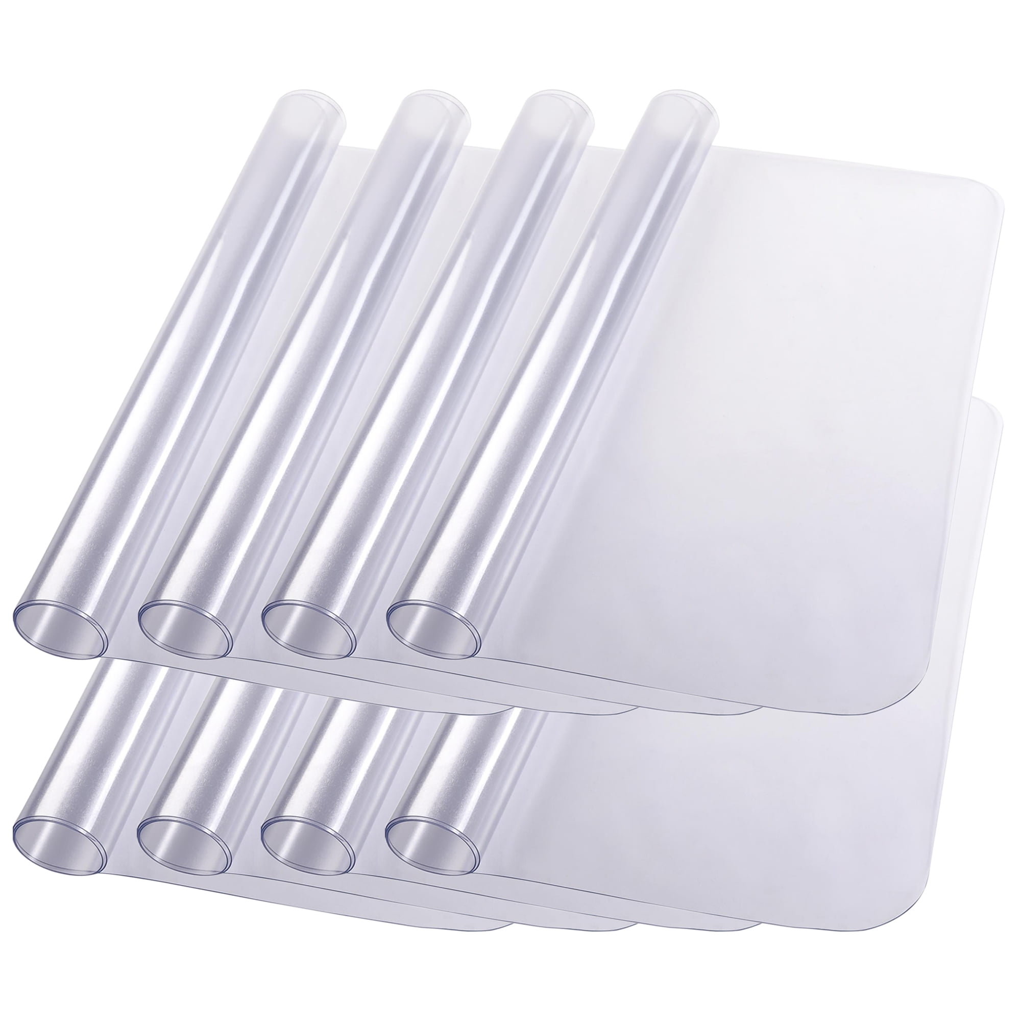 Rectangle PVC Floor Mats Protector Home Desk Chair for Hard Wood 48"x36" 8 Pack