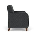 thumbnail image 2 of Siena Reception Oversize Guest Chair / Walnut Wood Legs / Black / Dark Gray, 2 of 5